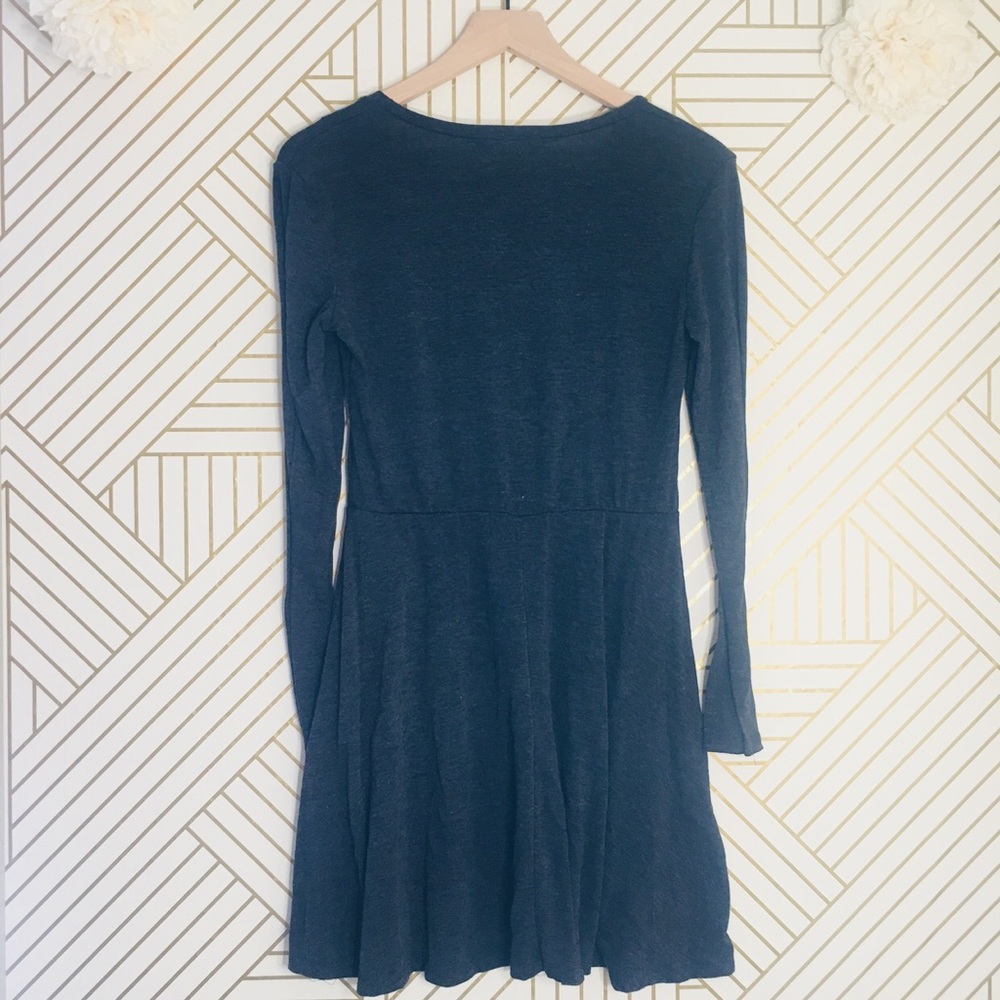 Forever 21 | Long Sleeve Gray Skater Dress - Picture 5 of 6